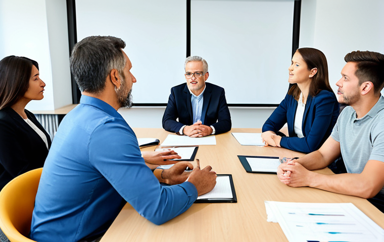**

"A diverse group of fully clothed professionals engaged in active listening during a workshop, appropriate attire, safe for work, modern conference room setting, well-formed hands, proper finger count, perfect anatomy, correct proportions, natural pose, professional environment, family-friendly, high quality, professional photography."

**
