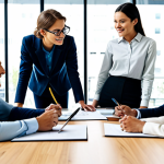 **

"A diverse team collaborating around a table, brainstorming ideas, fully clothed in business casual attire, modern office environment, safe for work, appropriate content, perfect anatomy, correct proportions, natural pose, professional, modest, family-friendly, high quality."

**