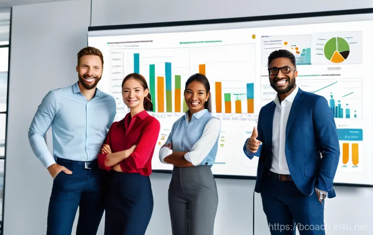 비즈니스 코칭의 ROI 측정 - An abstract and dynamic visual representing the transformation of qualitative coaching benefits into...