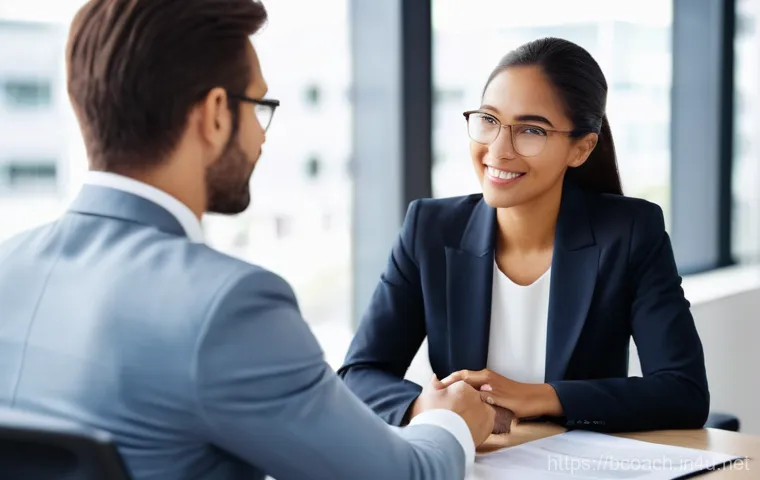 비즈니스 코칭 윤리와 책임 - **Prompt:** A professional business coach and a client are engaged in a face-to-face coaching sessio...